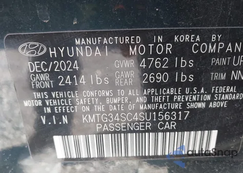 2025 Genesis G70 2.5T Rwd из США, поврежденный, VIN KMTG34SC4SU156317